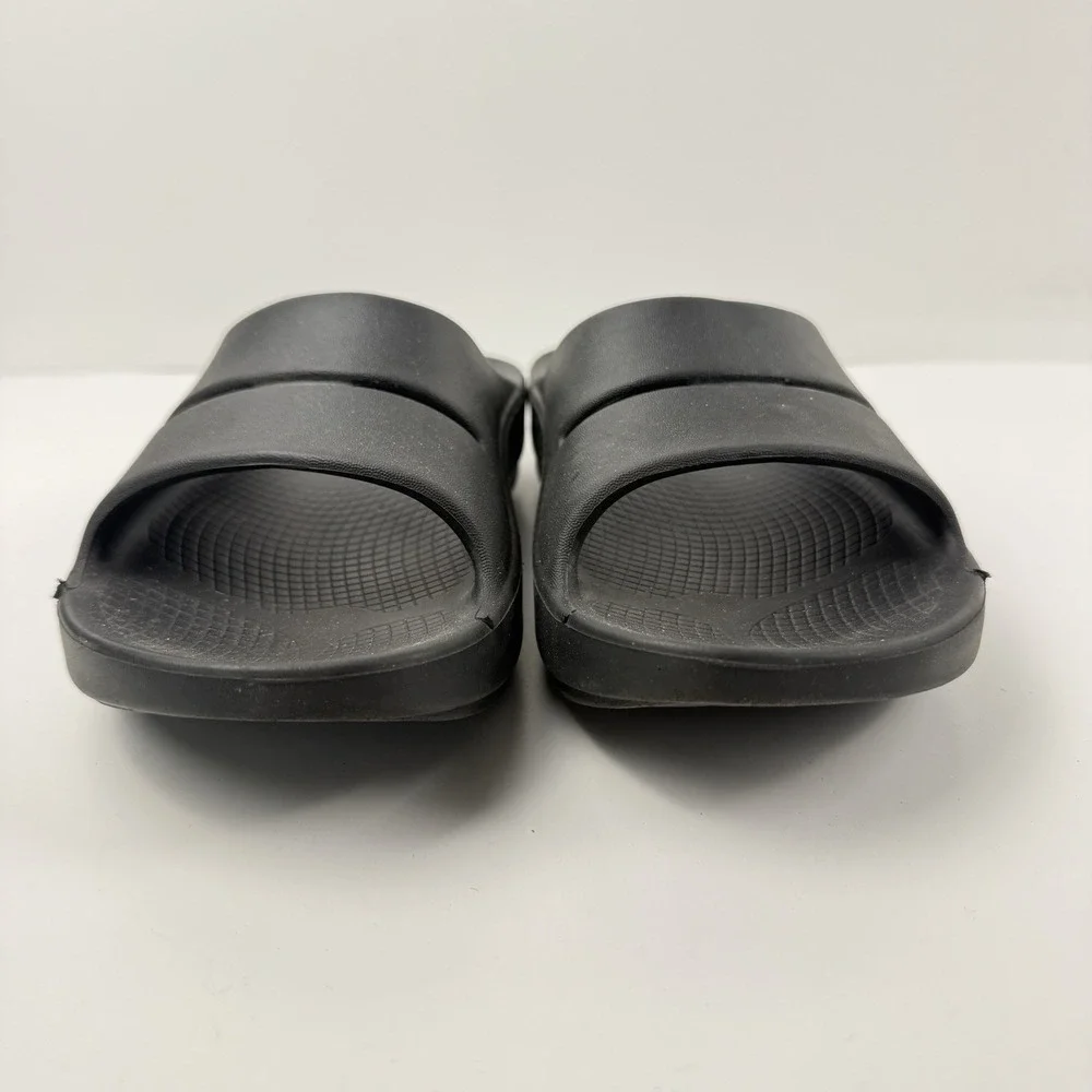 OOFOS OOahh Recovery Slide Sandal Women's Size 8 Black Comfort Sandals
